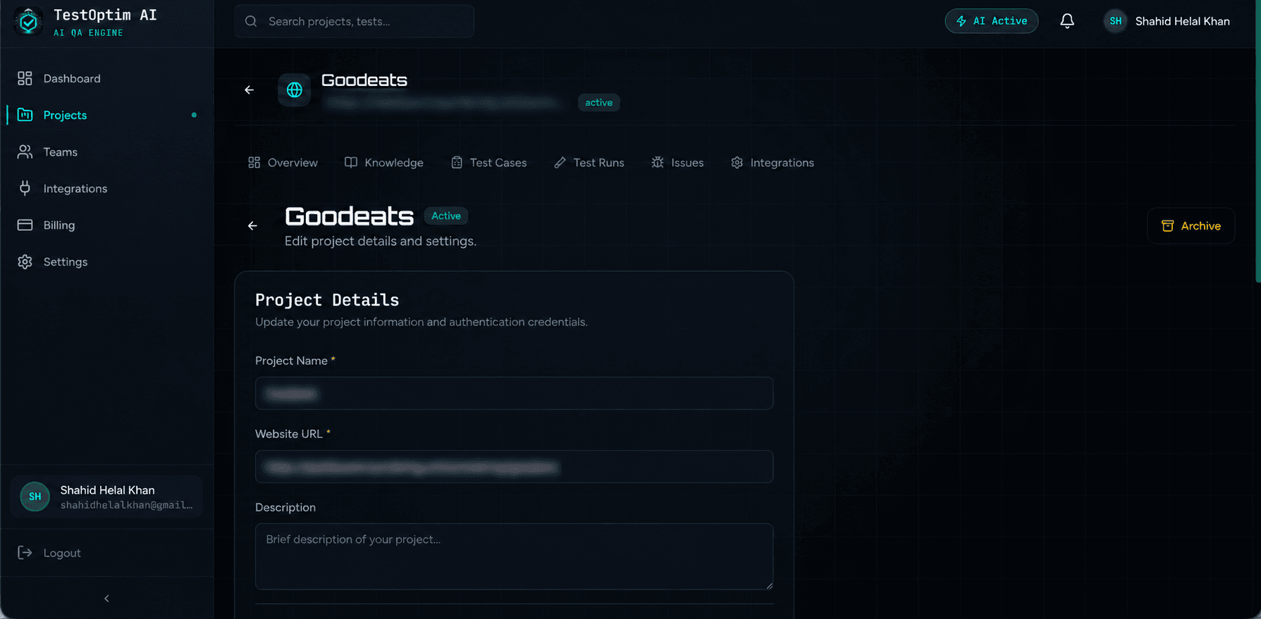 Connecting your app to TestOptim AI